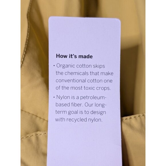 Eileen Fisher Citrn Hooded Anorak Coat 1X Lightweight Organic Cotton/Nylon Rain - Picture 9 of 16